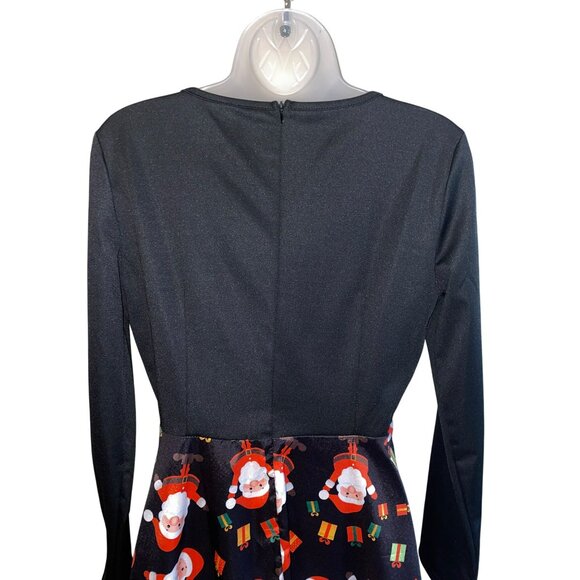 Ladies MIDI Santa UGLY Christmas Sweater Swing Dress Size Small - Christmas - Picture 5 of 8